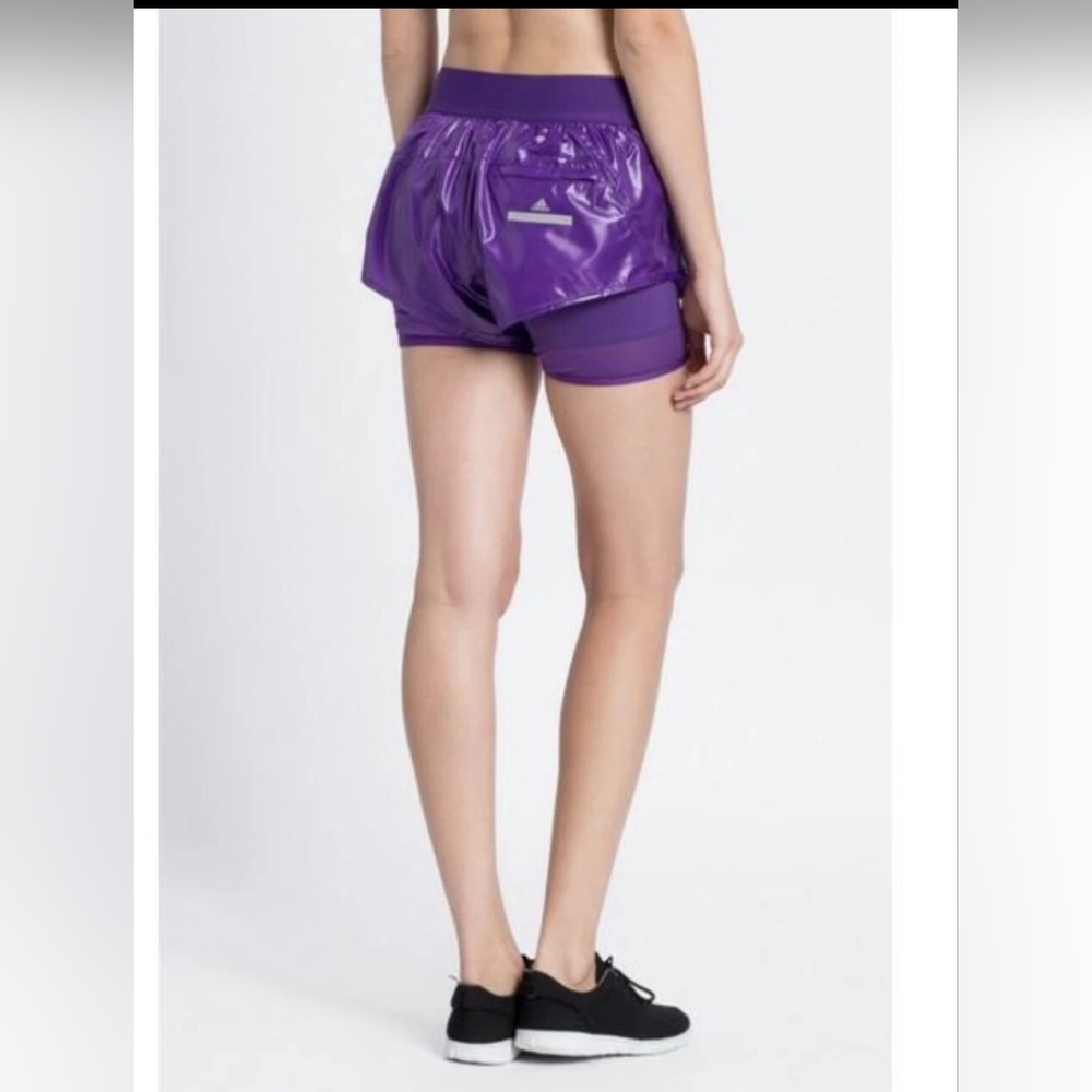 Adidas x Stella McCartney Purple 2 In 1 Layer Athletic Running Shorts XS